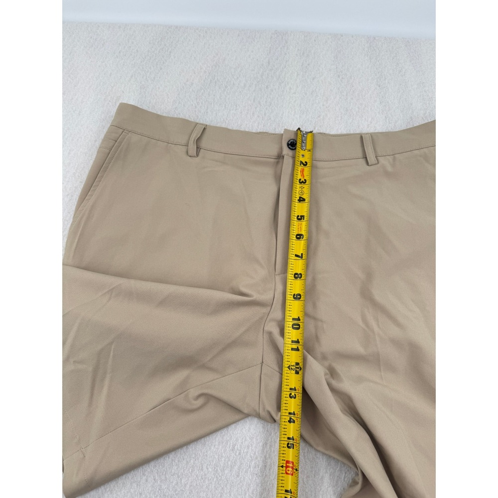 Dunning Golf Performance Shorts Mens 38 Khaki Tan Stretch Flat Front Athleisure - Picture 8 of 9